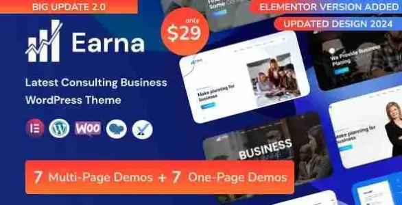 Earna Business Consulting WordPress Theme