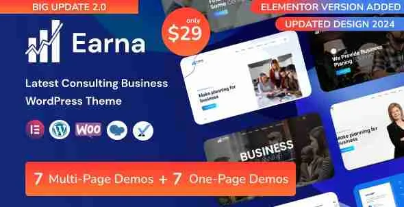 Earna - Business Consulting WordPress 1 Earna Business Consulting WordPress Theme