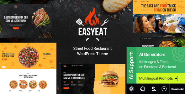 EasyEat - Fast Food Delivery & Courier Theme 1 Easy Eat - Fast Food Delivery & Courier Theme WordPress Theme