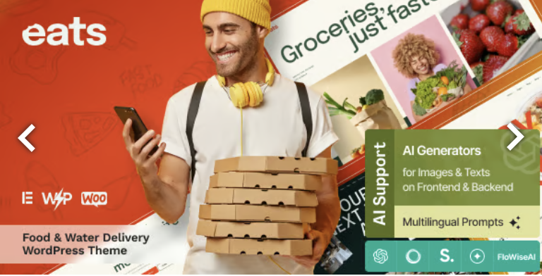 Eats - Water & Food Delivery WordPress Theme 1 Eats Water & Food Delivery WordPress Theme