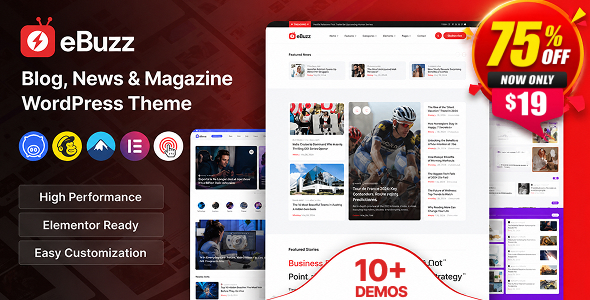 ebuzz - Blog, News & Magazine WordPress Theme 1 ebuzz - Blog, News & Magazine WordPress Theme