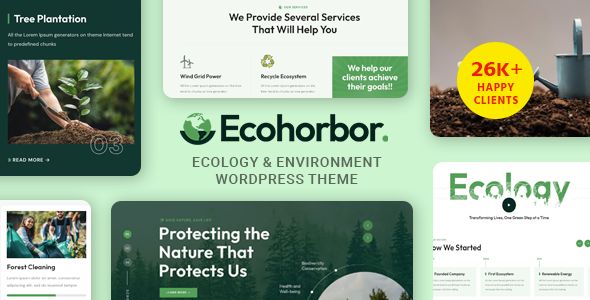 Ecohorbor – Ecology Environment WordPress Theme 1 Ecohorbor Ecology Environment WordPress Theme