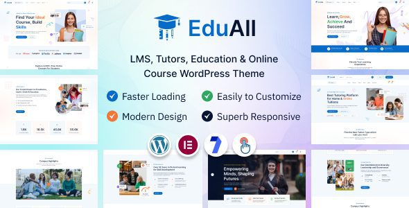 EduAll - Education LMS Tutors & Online Course WordPress Theme Multipurpose 1 Edu All WordPress Theme