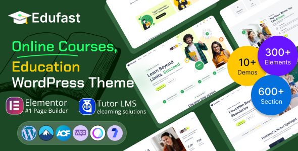 Edufast - Education & Online Course WordPress Theme 1 Edufast - Education & Online Course WordPress Theme