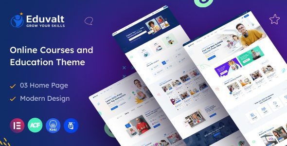Eduvalt - Online Courses & Education WordPress Theme + RTL 1 Eduvalt online courses and education WordPress theme