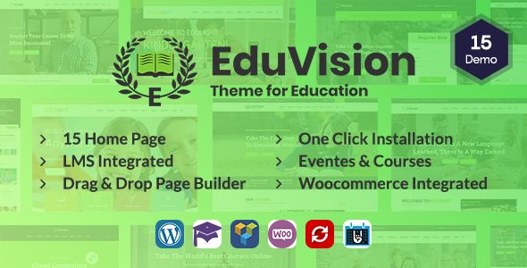 Eduvision - Online Course Multipurpose Education WordPress Theme 1 Eduvision WordPress Theme