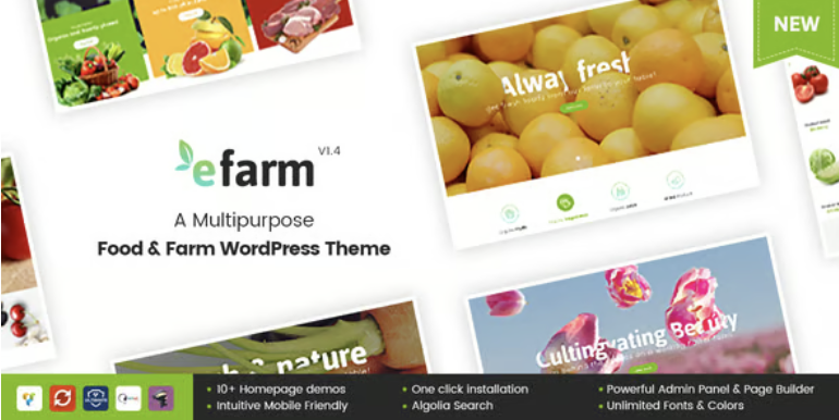 eFarm - A Multipurpose Food & Farm WordPress Theme 1 e Farm - A Multipurpose Food & Farm WordPress Theme