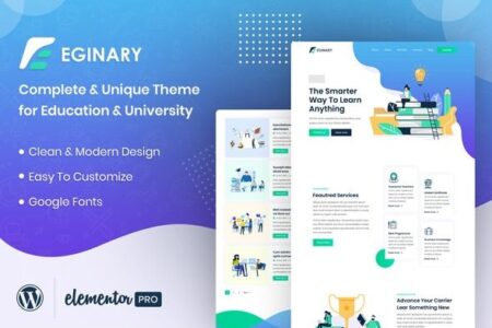 Eginary Online Education Elementor Template Kit