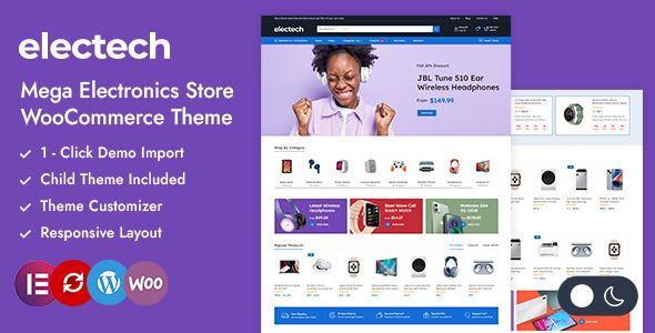 Electech – Electronics Store WooCommerce WordPress Theme 1 Electech Mega Electronics Store WooCommerce Theme