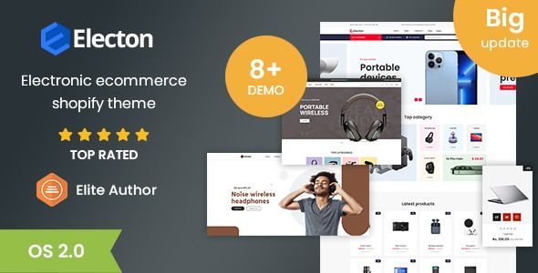 Electon- The Single Product, Electronics & Gadgets eCommerce Shopify Theme 1 Electon WordPress Theme