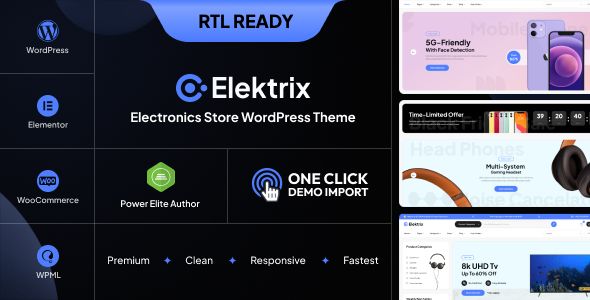Elektrix – Elementor Electronics WooCommerce Theme 1 Elektrix – Elementor Electronics Woo Commerce Theme