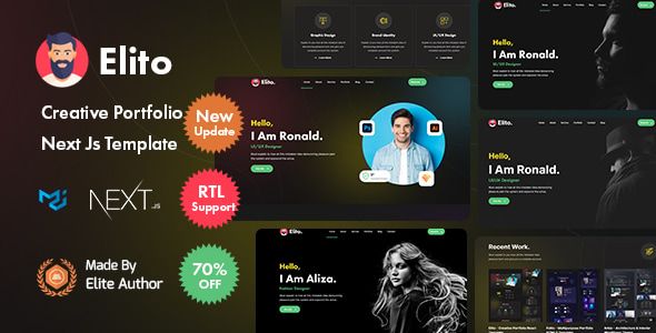 Elito - Creative Portfolio Nextjs Template 1 Elito - Creative Portfolio Nextjs Template