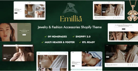 Emillia Jewelry & Fashion Accessories Shopify Theme
