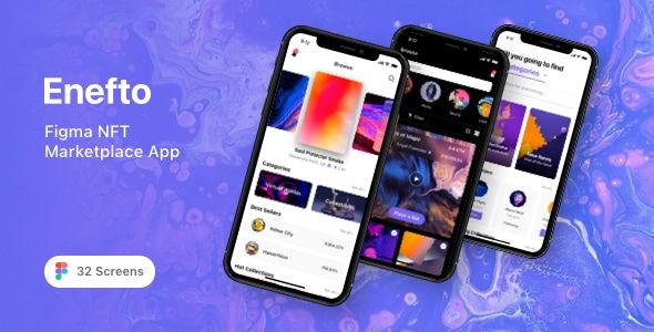 Enefto – Figma NFT Marketplace App 1 Enefto Figma NFT Marketplace App