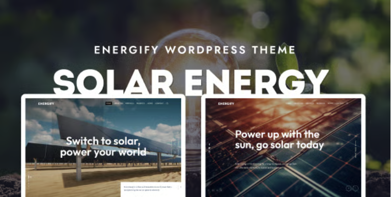 Energify - Solar & Renewable Energy WordPress Theme 1 Energify Solar & Renewable Energy WordPress Theme