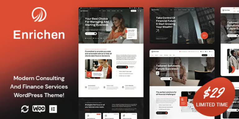 Enrichen - Consulting And Finance Services WordPress Theme 1 Enrichen Consulting And Finance Services WordPress Theme