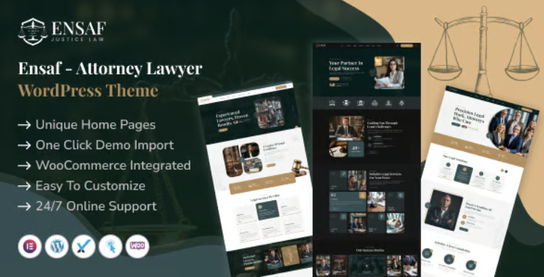 Ensaf - Attorney Lawyer WordPress Theme 1 Ensaf - Attorney Lawyer WordPress Theme