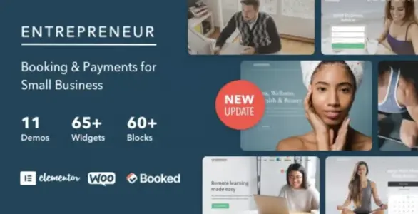Entrepreneur Pro – Booking for Small Businesses WordPress Theme