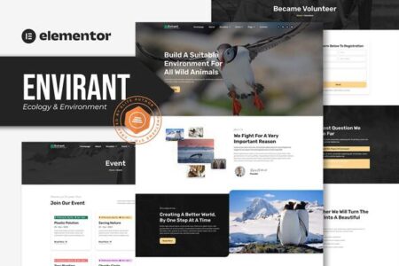 Envirant Ecology and Environment Elementor Pro Template Kit