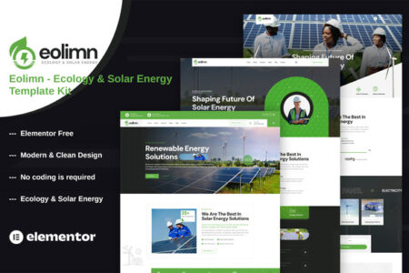 Eolimn - Ecology & Solar Energy Elementor Template Kit