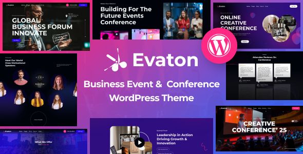 Evaton - Event Conference & Meetup WordPress Theme 1 Evaton Business Event & Conference WordPress Theme