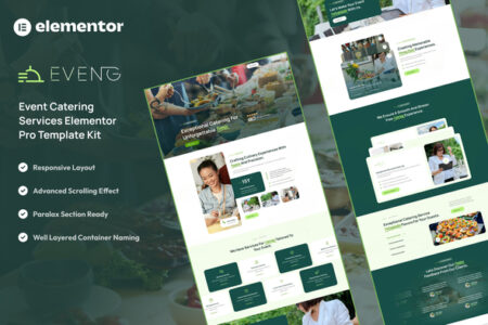 Eveng Event Catering Services Elementor Pro Template Kit