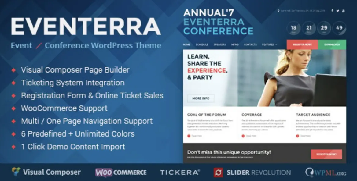 Eventerra Pro – Event / Conference WordPress Theme 1 Eventerra Pro WordPress Theme