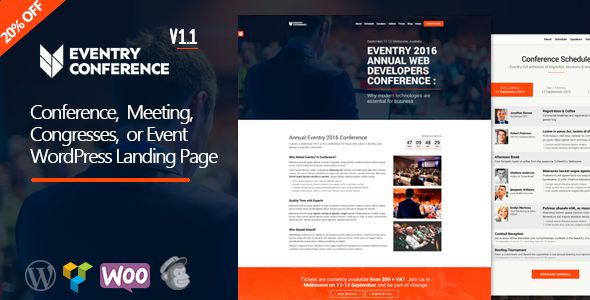 Eventry - Conference Meetup Landing Page WordPress Theme 1 Eventry Conference Meetup Landing Page WordPress Theme