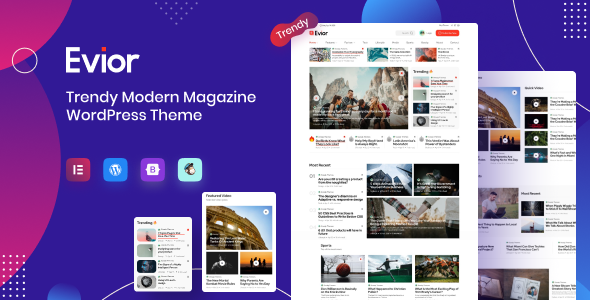 Evior - Modern Magazine WordPress Theme 1 Evior Modern Magazine WordPress Theme