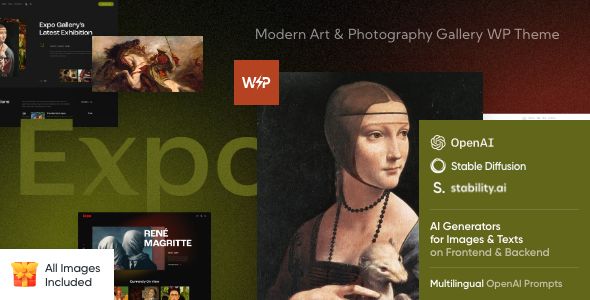 Expo – Modern Art & Photography Gallery WordPress Theme 1 Expo – Modern Art & Photography Gallery WordPress Theme