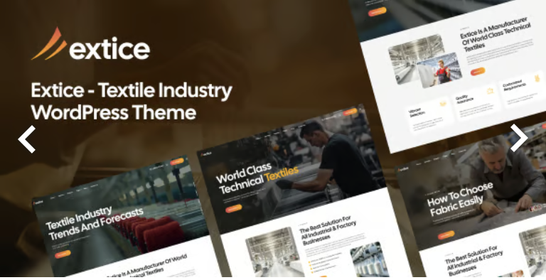 Extice - Textile Industry WordPress Theme 1 Extice Textile Industry WordPress Theme