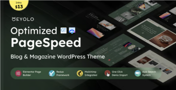 Eyolo Blog & Magazine & News WordPress Theme