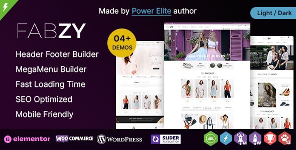 Fabzy WP – Fashion and Multi-purpose Elementor WooCommerce Theme 1 Fabzy WP – Fashion and Multi-purpose Elementor Woo Commerce Theme