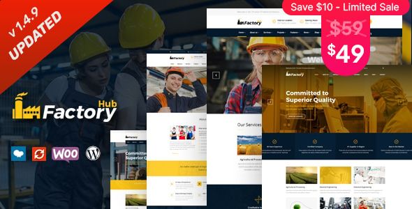 Factory HUB – Industry and Construction WordPress Theme 1 Factory HUB – Industry and Construction WordPress Theme
