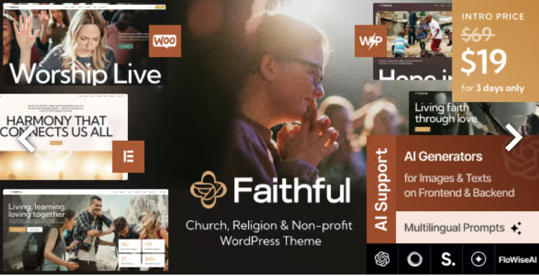 Faithful - Church & Religion Non-profit WordPress Theme 1 Faithful Church & Religion Non-profit WordPress Theme