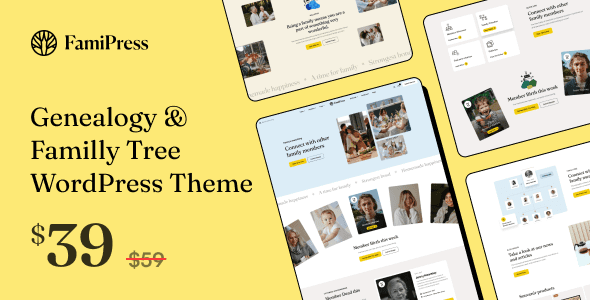 FamiPress - Genealogy & Family Tree WordPress theme 1 Fami Press Genealogy & Family Tree WordPress Theme