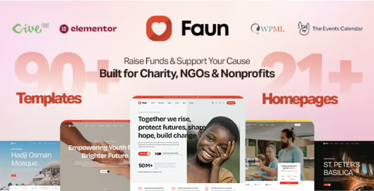 Faun – Nonprofit, Charity & Donation WordPress Theme 1 Faun Nonprofit, Charity & Donation WordPress Theme