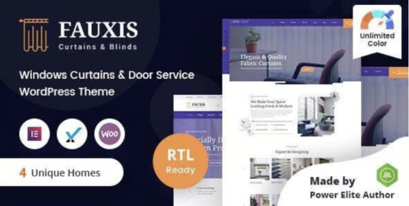 Fauxis Windows Curtains WordPress Theme