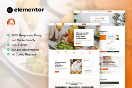Feastora Restaurant & Catering Service Elementor Template Kit