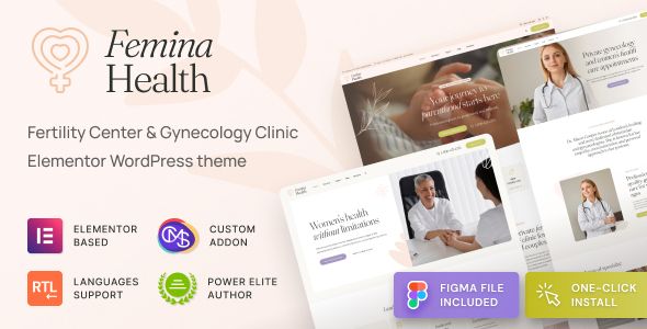 Femina Health - Women's Health & Fertility Clinic Medical WordPress Theme 1 Femina Health Women's Health & Fertility Clinic WordPress Theme