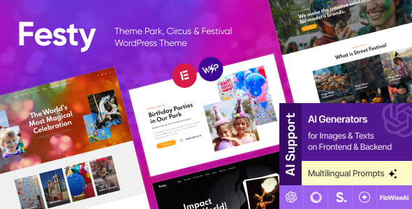 Festy - Theme Park, Funfair, Circus & Festival WordPress Theme 1 Festy WordPress Theme