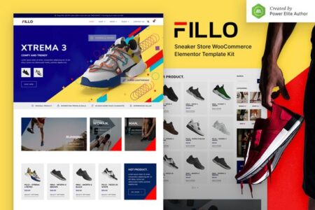 Fillo Shoes & Sneakers Store Woo Commerce Elementor Template Kit