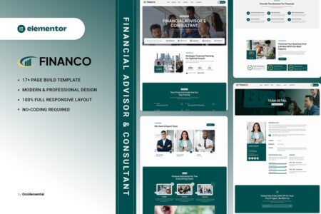 Financo Financial Advisor & Consultant Elementor Template Kit