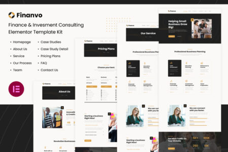 Finanvo Finance & Investment Consulting Elementor Template Kit