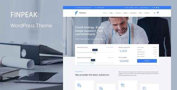 Finpeak – Business Finance Consulting WordPress Theme 1 Finpeak WordPress Theme