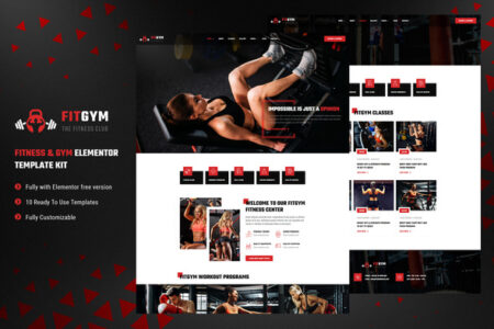 Fit Gym - Fitness & Gym Elementor Template Kit