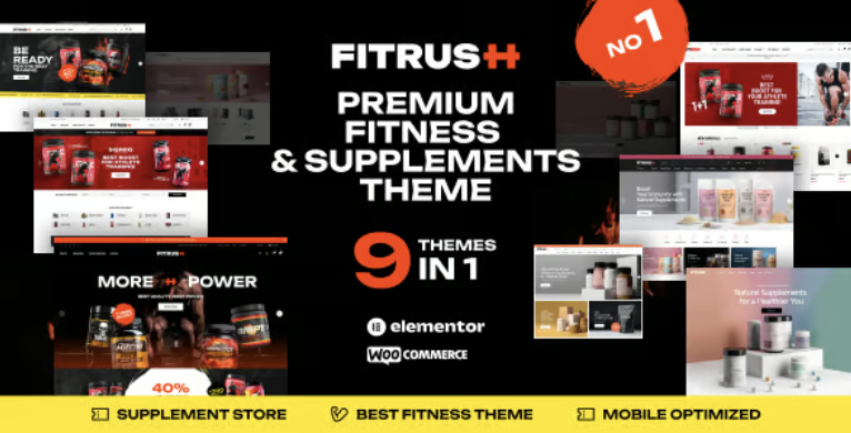 Fitrush - Fitness and Health Supplements WordPress Theme 1 Fitrush - Fitness and Health Supplements WordPress Theme