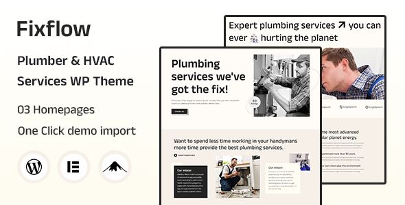Fixflow – Plumber Handyman WordPress Theme 1 Fixflow – Plumber Handyman WordPress Theme