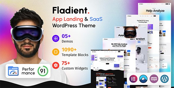 Fladient - App & SaaS WordPress Theme 1 Fladient App & Saa S WordPress Theme