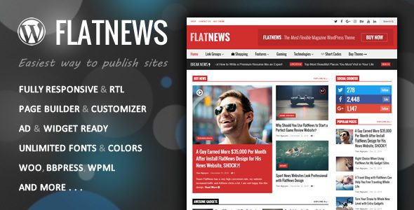 FlatNews – Responsive Magazine WordPress Theme 1 Flat News – Responsive Magazine WordPress Theme